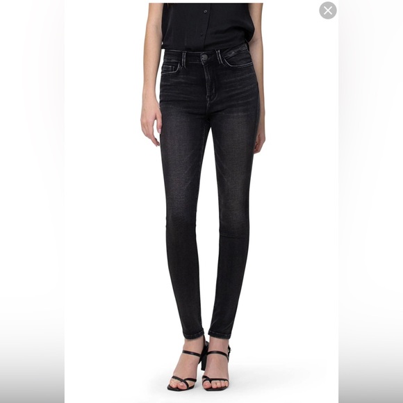 Flying Monkey High Rise Black Skinny Jeans Size 26 - Picture 1 of 8